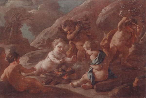 Francesco de mura Allegory of winter oil painting image